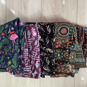 Lot of 5 pairs LuLaRoe one size leggings.